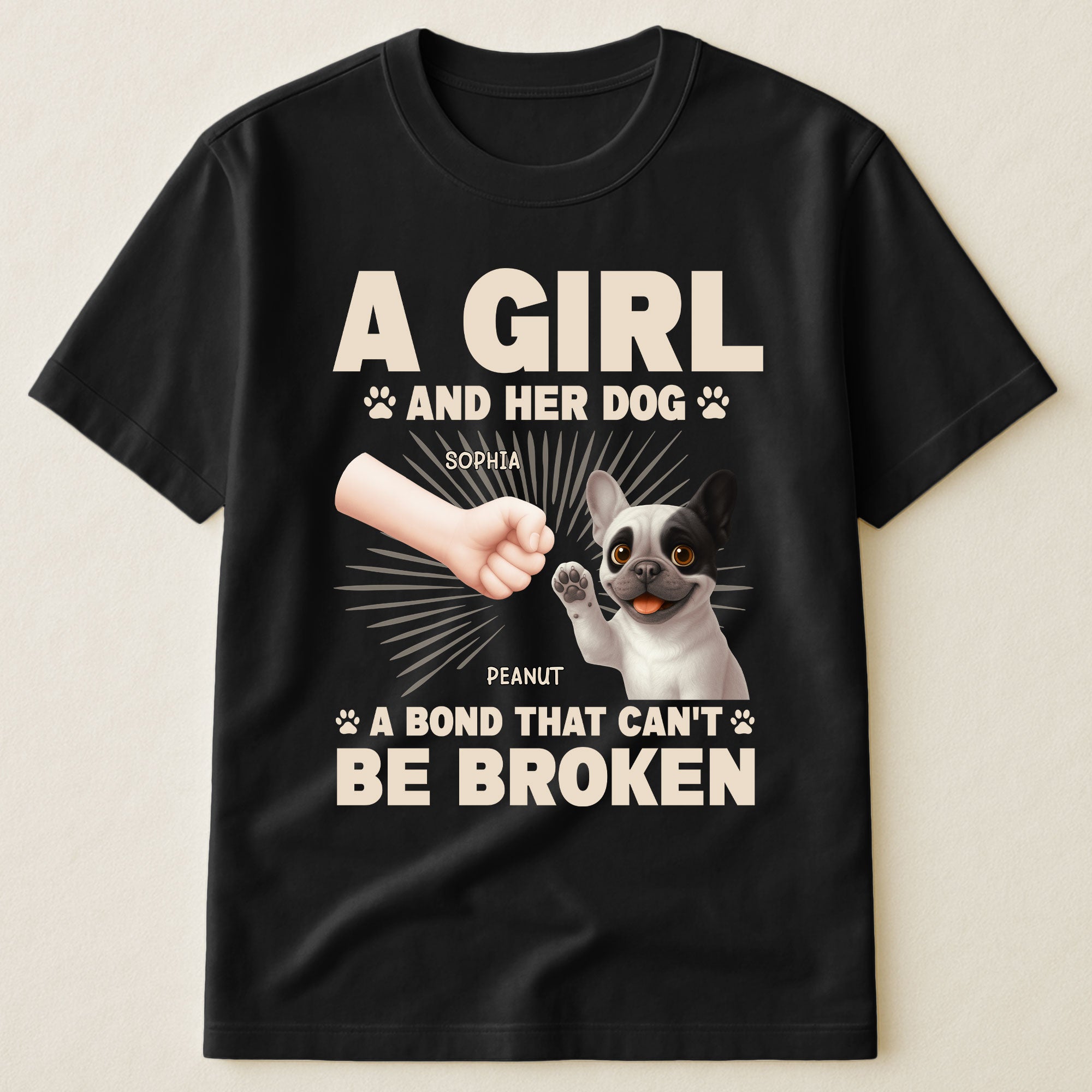A-Girl-And-Her-Dog-A-Bond-That-Can_T-Be-Broken-Personalized-Shirt_1.jpg A Girl And Her Dog - A Bond That Can't Be Broken - PersonalizedOne Size Shirt - Image 1