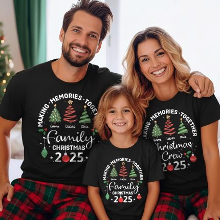Christmas Family, Christmas Crew, Matching Outfit - Personalized Shirt