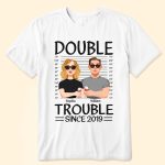 Couples Double Trouble Since - Personalized Matching Couple Shirts - Image 6
