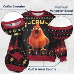 Funny Ugly Sweater For Xmas Party - Humorous F-Caw-F - Personalized Ugly Sweater - Image 4