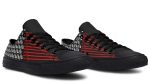 Barbell Pattern Black Low-Top Sneakers - Fitness & Weightlifting Print - Image 3