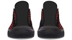 Barbell Pattern Black Low-Top Sneakers - Fitness & Weightlifting Print - Image 5