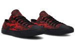 Red Camo White Low-Top Sneakers - Bold Statement Shoes - Image 3