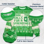 This Calls For A Spreadsheet - Funny Ugly For Coworkers, Boss - Personalized Ugly Sweater - Image 5