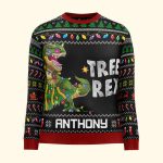 Tree Rex Custom Name - Personalized Ugly Sweater - Image 4