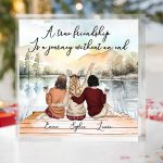 A True Friendship Is A Journey Without An End - Personalized Acrylic Plaque - Image 2