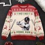 Baseball Ho Ho Home Run - Personalized Photo Ugly Sweater - Image 4