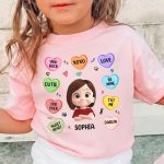 Candy Hearts For Women And Girl - Personalized Shirt - Image 3