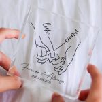 Couple Gifts Holding Hand - Personalized Custom Square-Shaped Acrylic Plaque - Image 4