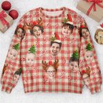 Custom Face Christmas Silly Family, Friends, Co-Workers - Personalized Ugly Sweater
