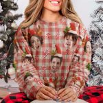 Custom Face Christmas Silly Family, Friends, Co-Workers - Personalized Ugly Sweater - Image 2