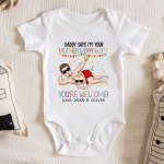 Daddy Says I'm Your Mother's Day Gift You're Welcome - Personalized Baby Onesie - Image 2