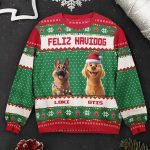 Feliz Navidog - Personalized Ugly Sweater - Image 3
