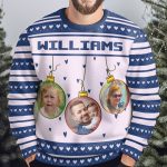 Festive Ornament As Family - Personalized Photo Ugly Sweater - Image 4