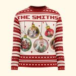 Festive Ornament As Family - Personalized Photo Ugly Sweater - Image 6