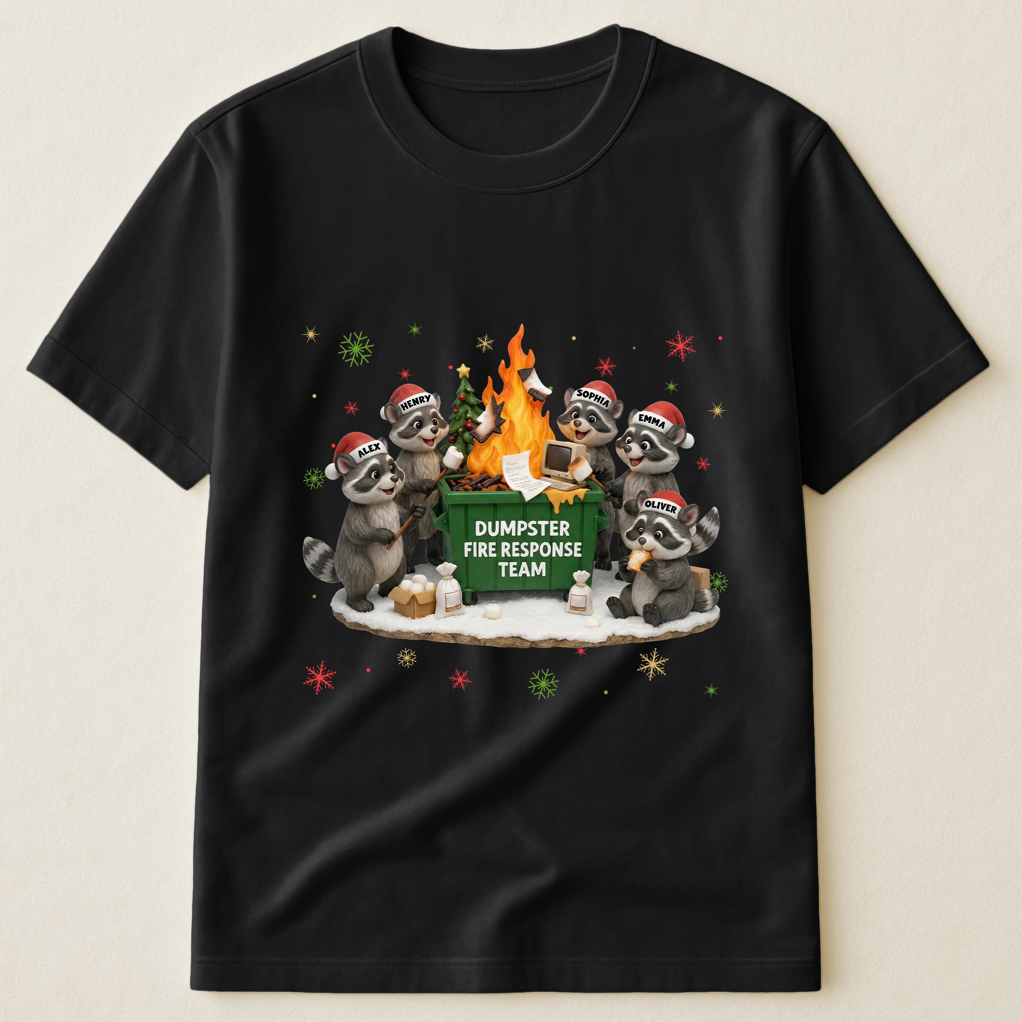 Funny-Raccoon-Dumpster-On-Fire-Response-Team-Matching-Shirt-Exchange-Gift_-White-Elephant-Gifts-Personalized-Shirt_1.jpg Funny Raccoon Dumpster On Fire Response Team Matching Shirt - Exchange Gift, White Elephant Gifts - Personalized Shirt - Image 1