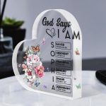 God Says I Am Name In Bible Verse Christian Gifts For Women - Personalized Acrylic Plaque - Image 3