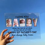 Happy 1st Father's Day - Personalized Acrylic Photo Plaque - Image 5