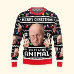 Merry Christmas Ya Filthy Animal Custom Face - Personalized Photo Ugly Sweater - Image 7