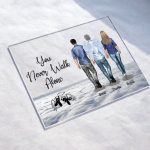 Never Walk Alone My Mom, Dad Walk With Me - Loss Of Loved Ones - Personalized Acrylic Plaque - Image 3