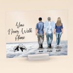 Never Walk Alone My Mom, Dad Walk With Me - Loss Of Loved Ones - Personalized Acrylic Plaque - Image 4