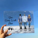 Never Walk Alone My Mom, Dad Walk With Me - Loss Of Loved Ones - Personalized Acrylic Plaque - Image 2