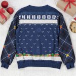 On The Naughty List And I Regret Nothing - Personalized Photo Ugly Sweater - Image 5
