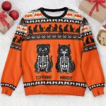 Pumpkins Cats Dogs Skeleton Halloween Fall Witch - Personalized Halloween Sweater