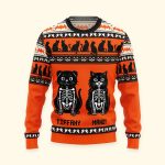 Pumpkins Cats Dogs Skeleton Halloween Fall Witch - Personalized Halloween Sweater - Image 4