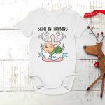 Saint In Training - Personalized Baby Onesie - Image 2