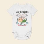 Saint In Training - Personalized Baby Onesie - Image 3