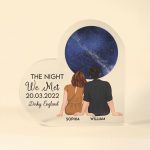 The Night We Met Custom Star Map - Personalized Heart Shaped Acrylic Plaque - Image 4