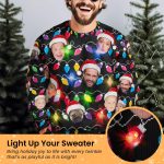 Custom Face Christmas Family Silly Xmas Leds - Personalized Photo Ugly Sweater - Image 2