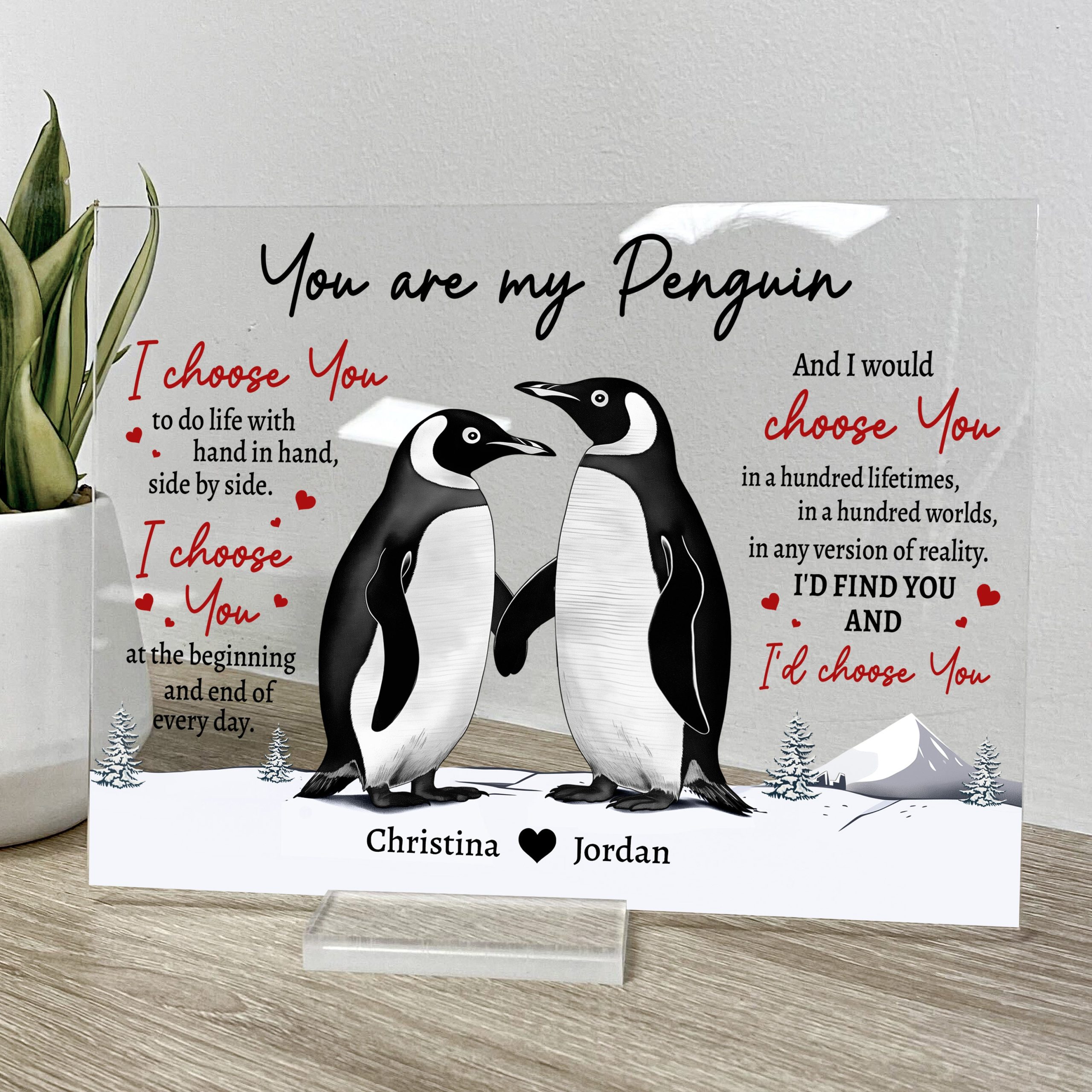 You-Are-My-Penguin-Personalized-Acrylic-Plaque1.jpg You Are My Penguin - Personalized Acrylic Plaque - Image 1