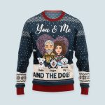 You & Me And The Dogs - Personalized Ugly Sweater - Image 3